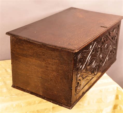 17in antique metal document box|17th century document box .